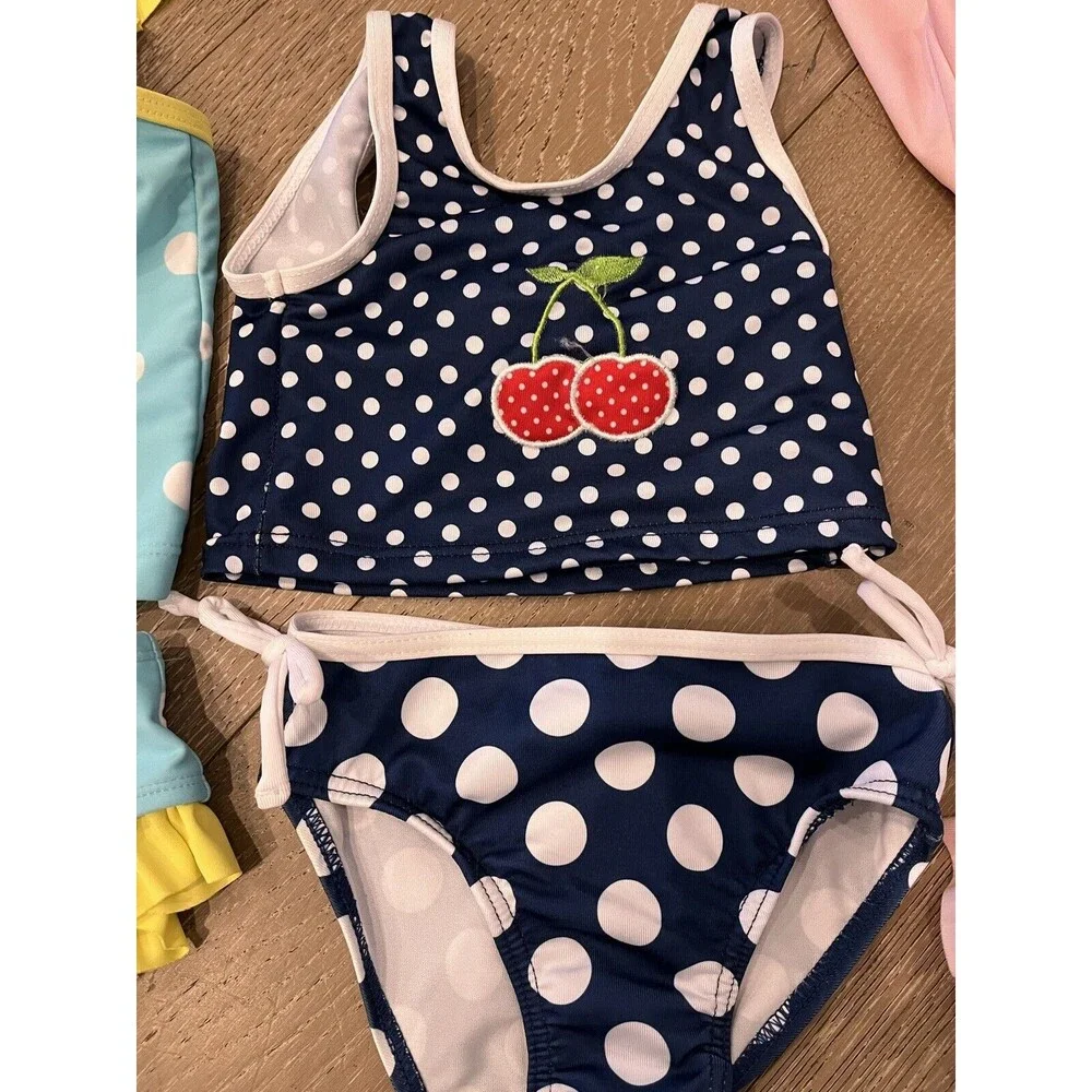 Lot Of 3 Toddler Girls Swimsuit Bikini Sets Rash Guard Gymboree Size 18-24mo/2T